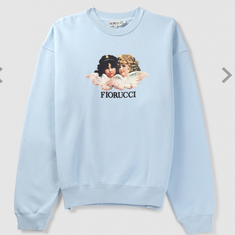 Fiorucci Vintage Angels Sweatshirt in Pale Blue